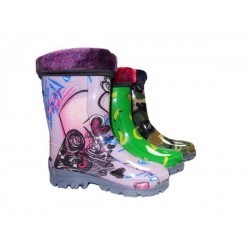 Сапоги детские цветные утепленные